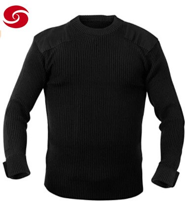 High Quality Wool and Acrylic Men Police and Military Sweater Pullover