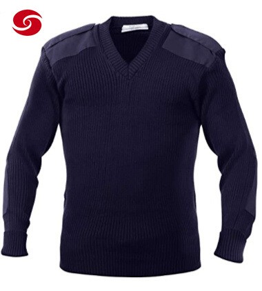 China Xinxing Men Military Pullover Acrylic V-Neck Jersey Sweater