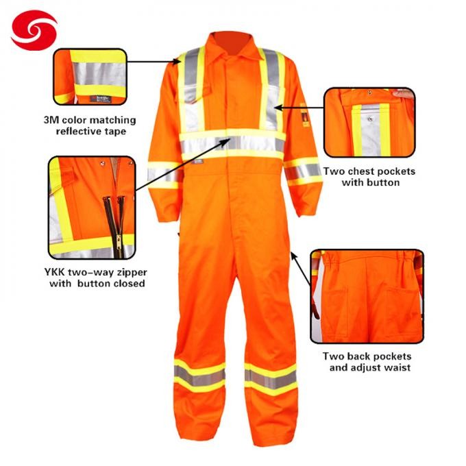 Multi-Functional Fire Retardant Coverall Reflective Strips Overalls