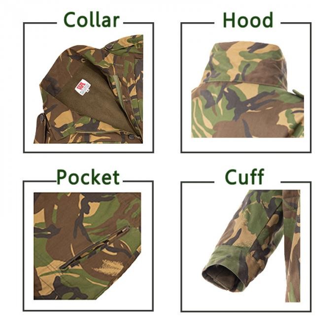 Africa Botswana Tanzania Windproof Dpm British Woodland Camouflage Military Jacket