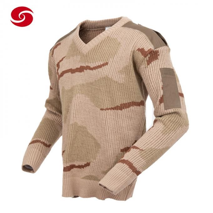 Middle East Tri Color Desert Camouflage Military Jersey Army Pullover