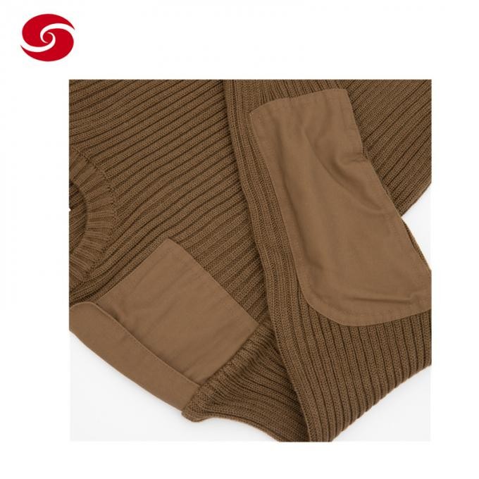 Embroidery Logo Africa Military Wool Khaki Pullover