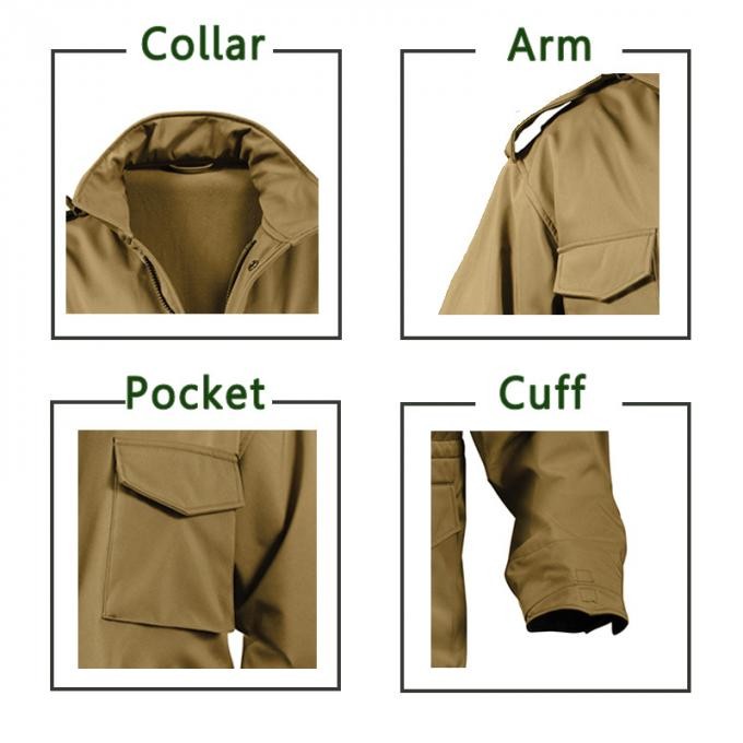 Mens Soldier Troop Coyote Color Combat Jacket