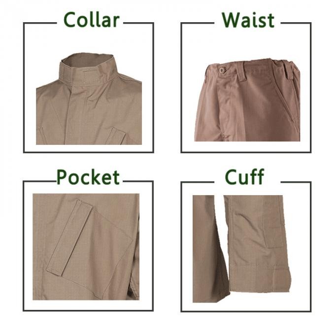 Khaki Sand Coyote Army Ripstop Cotton Polyester Work Man Suit