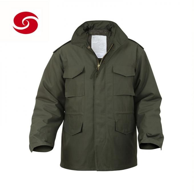 Winter Army Olive Green Quilted Military M65 Field Jacket