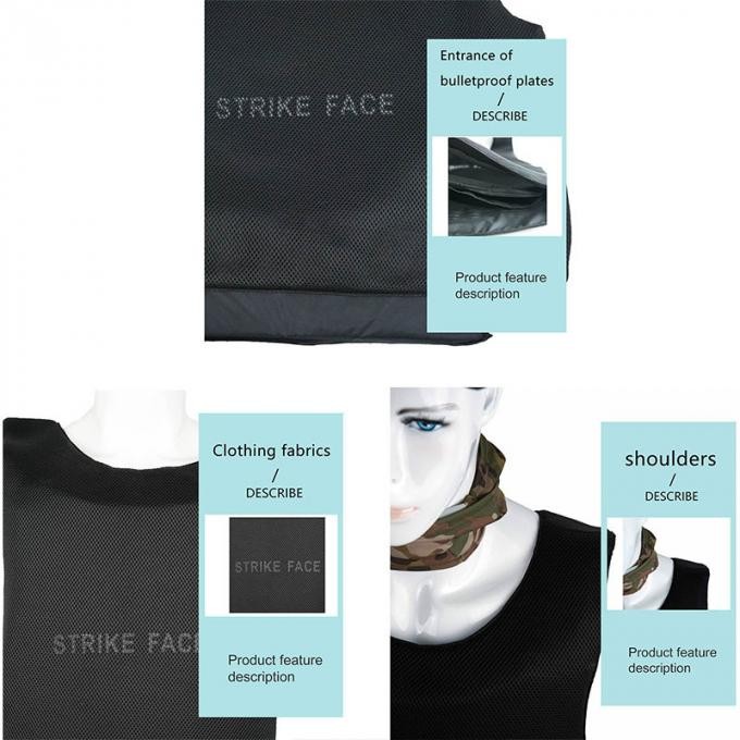 Adjustable UHMWPE Nij Iiia 0101.06 Bulletproof Vest for Police