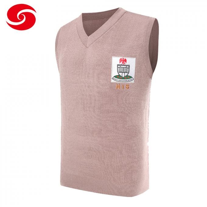 Wholesale Nigeria Immigration Service V-Neck Army Men Wool Sweater Vest