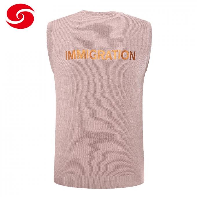 Wholesale Nigeria Immigration Service V-Neck Army Men Wool Sweater Vest