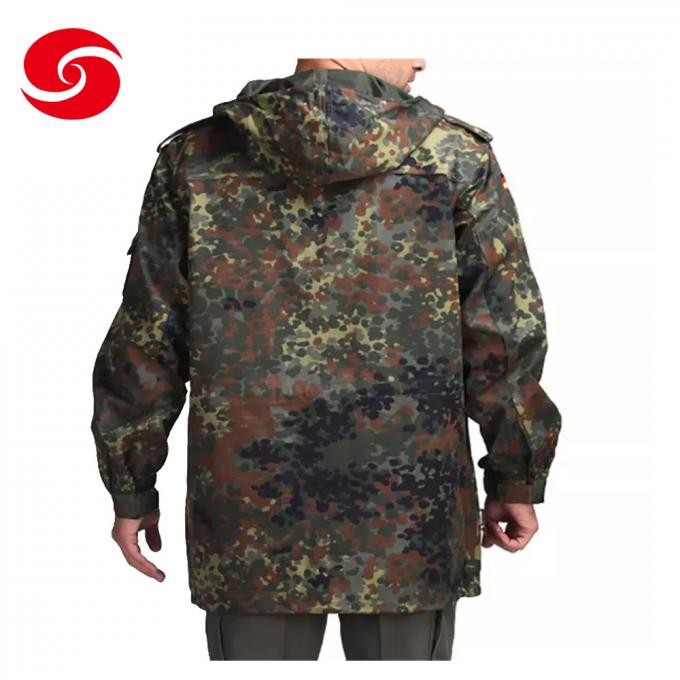German Spot Camouflage Military Windproof 3 in 1 Softshell Parka Jacket