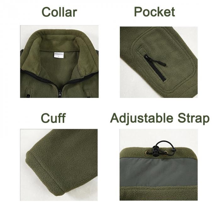 Tactical Army Green Winter Fleece Jacket for Man