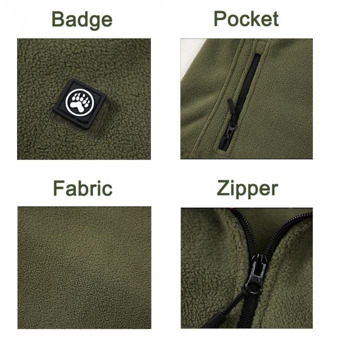 Tactical Army Green Winter Fleece Jacket for Man