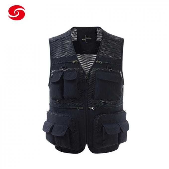 Customized Military Outdoor Digital Camouflage Fishing Vest with Pockets