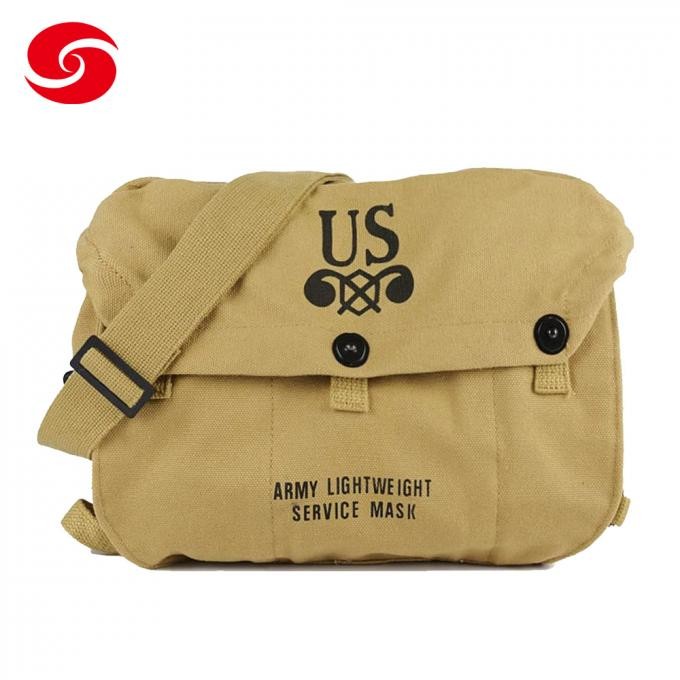 Ww2 Us Army M6 Gas Mask Carry Bag Messenger Bag Vintage Canvas Shoulder Bag