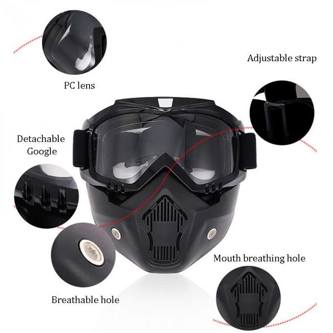 Detachable Breathable Outdoor Tactical Face Mask Google for Man