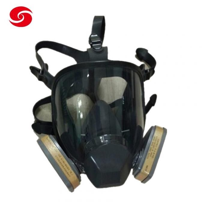 Military Black Full Glasses Full Face Double Air Filter Gas Mask