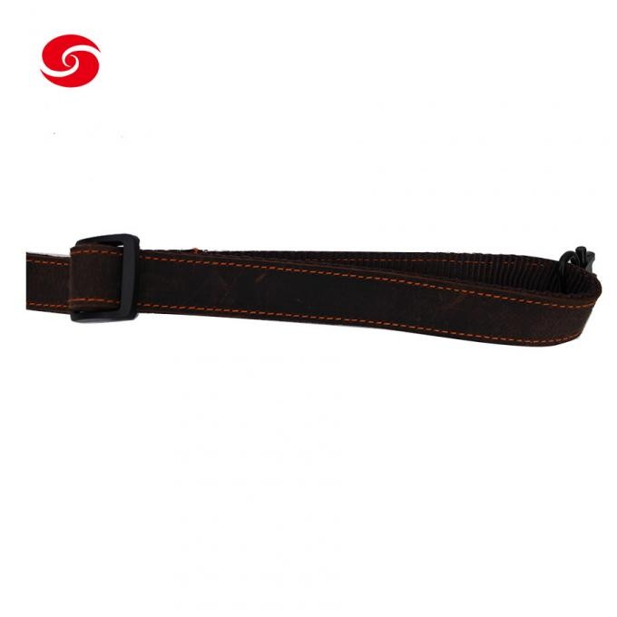 Tactical Two Point Adjustable Leather Rifle Gun Sling Army Shotgun Carrier