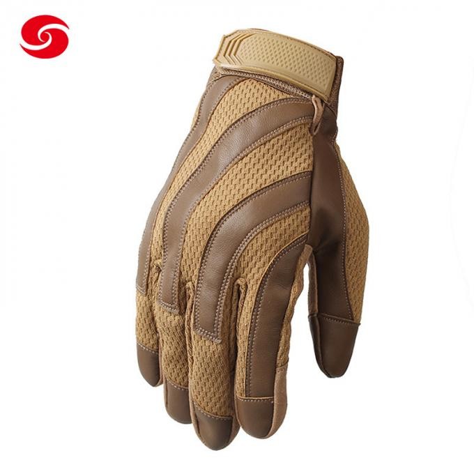 Camouflage Nylon Leather Protection Outdoor Gloves for Tactical