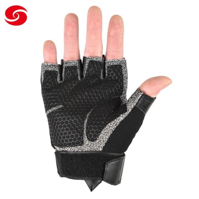 Tactical Polyester Nylon Half Finger Cut Resistant Gloves