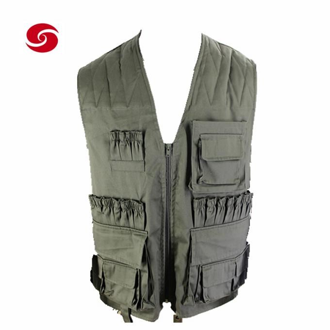 100% Cotton or T/C Fabric Outdoor Multipocket Fishing Vest