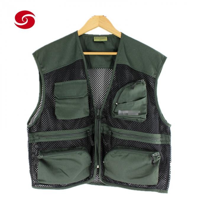 Multi-Pocket Polyester Breathable Mesh Summer Leisure Fishing Vest for Men