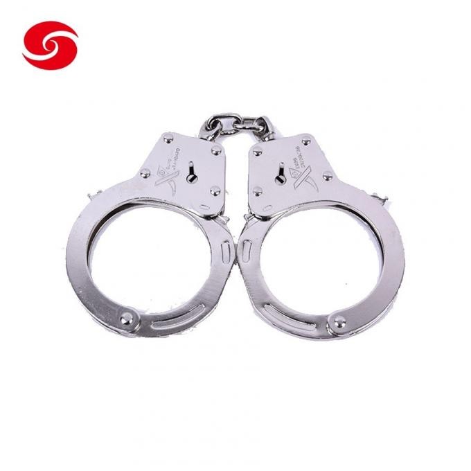 Police Riot Control Nickel Plating Stainless Carbon Steel Handcuff