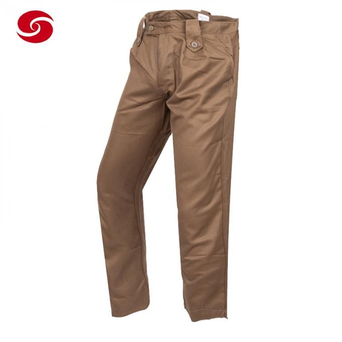 Summer Brown Short Sleeve Police Officer Bush Shirt Combat Uniform