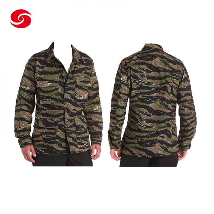 Army Military Tiger Strap Camouflage Combat Bdu Clothing Tactical Uniform