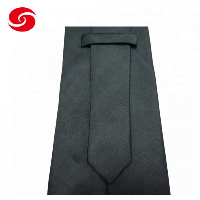 Police Military Black Business Uniform Neck Tie with Embroidery