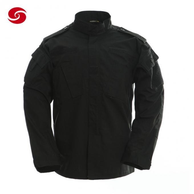 Police Security Guard Black Color Battle Dress Uniform