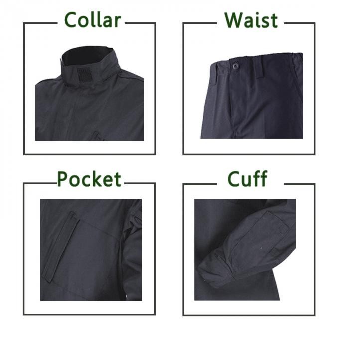 Black Color Security Guard Police Combat Ripstop Uniform