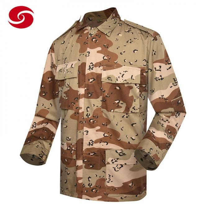 Middle East Polyester Cotton 6 Color Desert Camouflage Military Combat Bdu Uniform