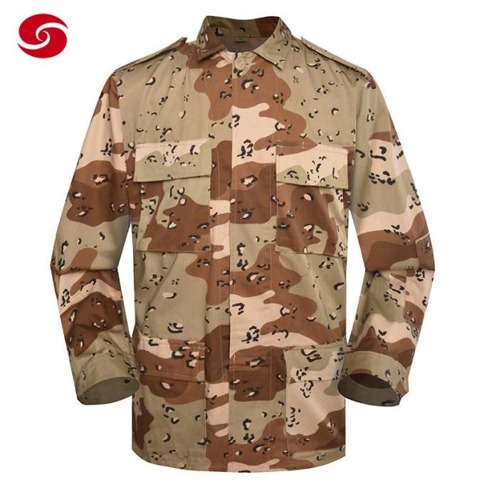 Middle East Polyester Cotton 6 Color Desert Camouflage Military Combat Bdu Uniform