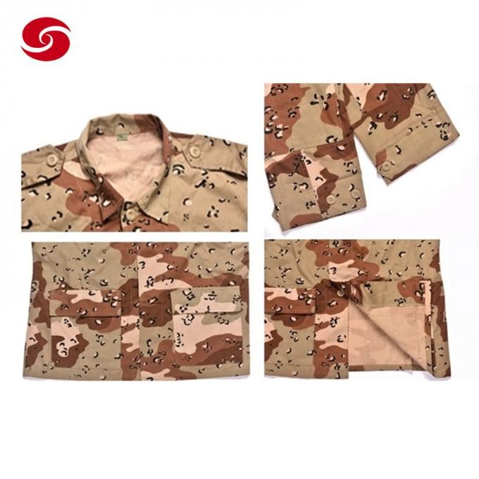 Middle East Polyester Cotton 6 Color Desert Camouflage Military Combat Bdu Uniform