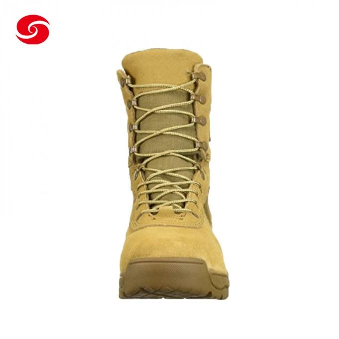 Custom Wholesale Rubber Outsole Suede Leather Police Army Shoes Military Boots
