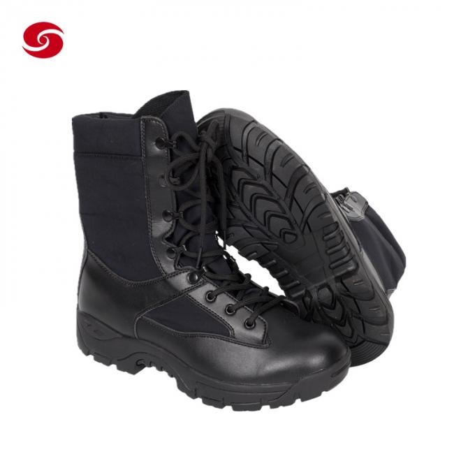 Black Tactical Boots/Army Boots/Combat Boots/Men Shoes Boots/Solider Boots/ Leather Boots/Police Boots