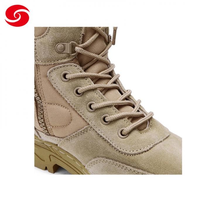 Desert Tan Color Rubber Outsole Split Suede Leather Security Outdoor Boots