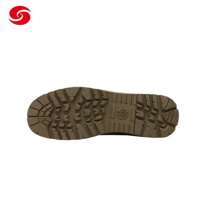 Military Army Classic Dark Color Cowhide Leather Polyester / Nylon Combat Boots