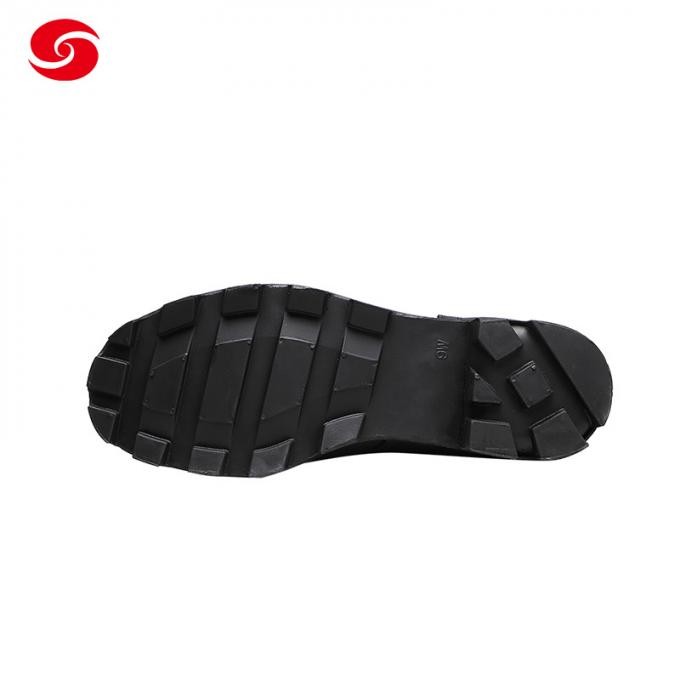 Molding High Boot Military Black Leather Rubber Outsole Boot