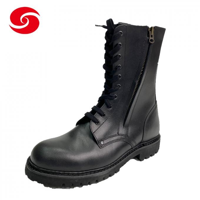 Full Grain Leather Military Black Fire Retardant Mens Boots