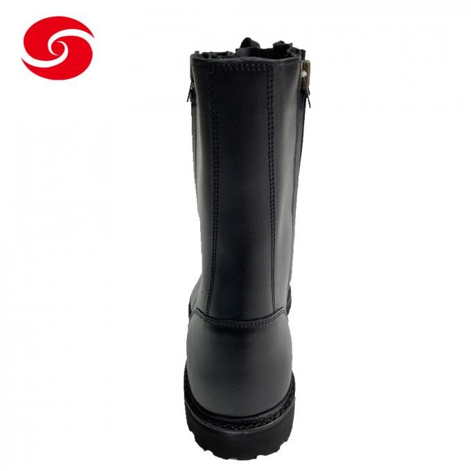 Full Grain Leather Military Black Fire Retardant Mens Boots