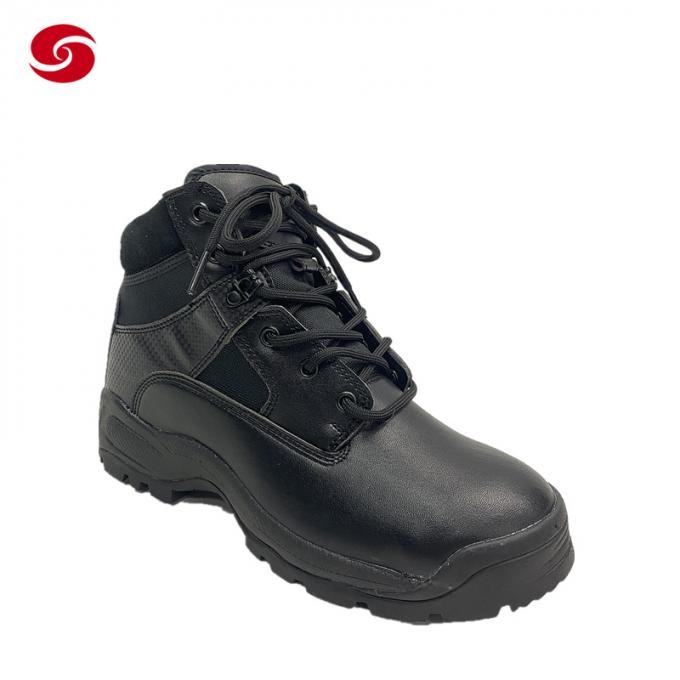 Black Military Tactical Combat Police Leather Army Men Duty Boots