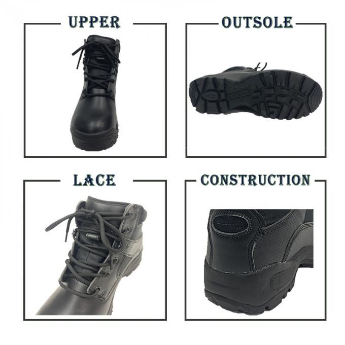 Black Military Tactical Combat Police Leather Army Men Duty Boots