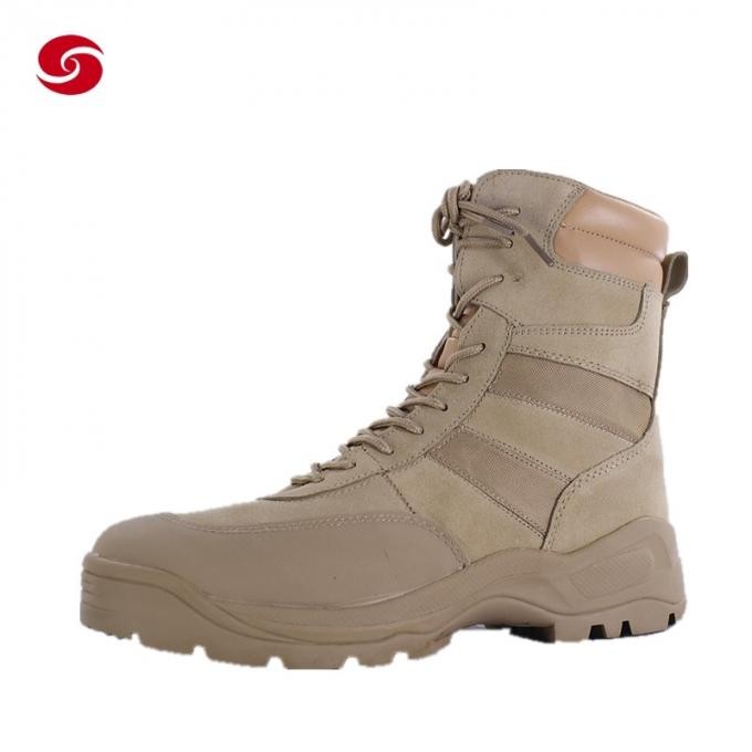Light Brown Desert Combat Tactical Military Boots for Solider