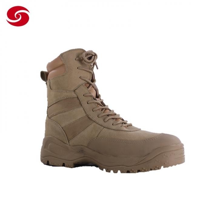 Light Brown Desert Combat Tactical Military Boots for Solider