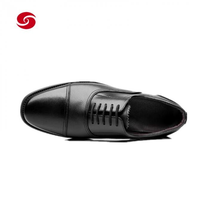 Black Leather Police Duty Officer Shoes Office Shoes for Army