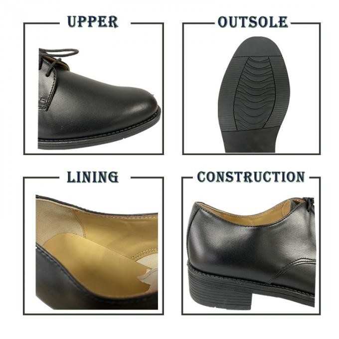 Man Leather Uniform Officer Shoes for Military Parade