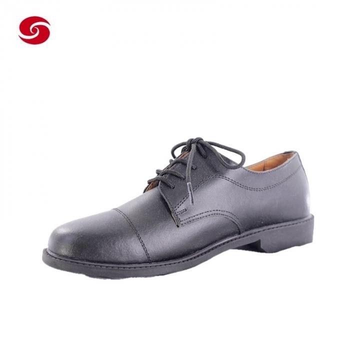 Black Genuine Cow Leather Dress Military Uniform Officer Shoes