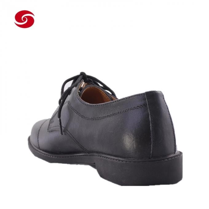 Black Genuine Cow Leather Dress Military Uniform Officer Shoes