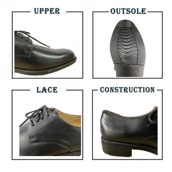 Black Genuine Cow Leather Dress Military Uniform Officer Shoes