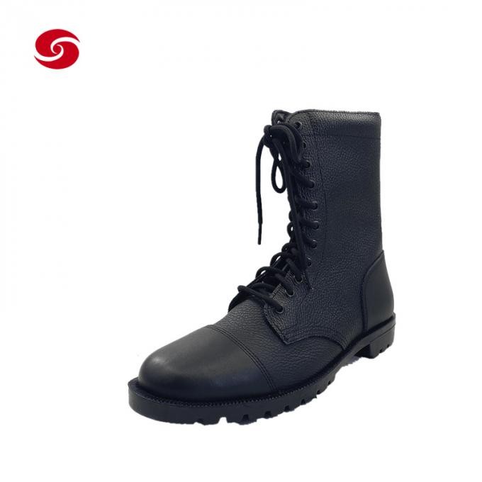 Full Leather Combat Tactical Boots for Policeman